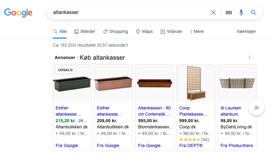 googleshopping annonce